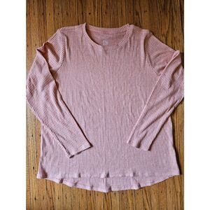 American Eagle Soft & Sexy Plush Rib Knit Sweater Pink Long Sleeve Plus XL